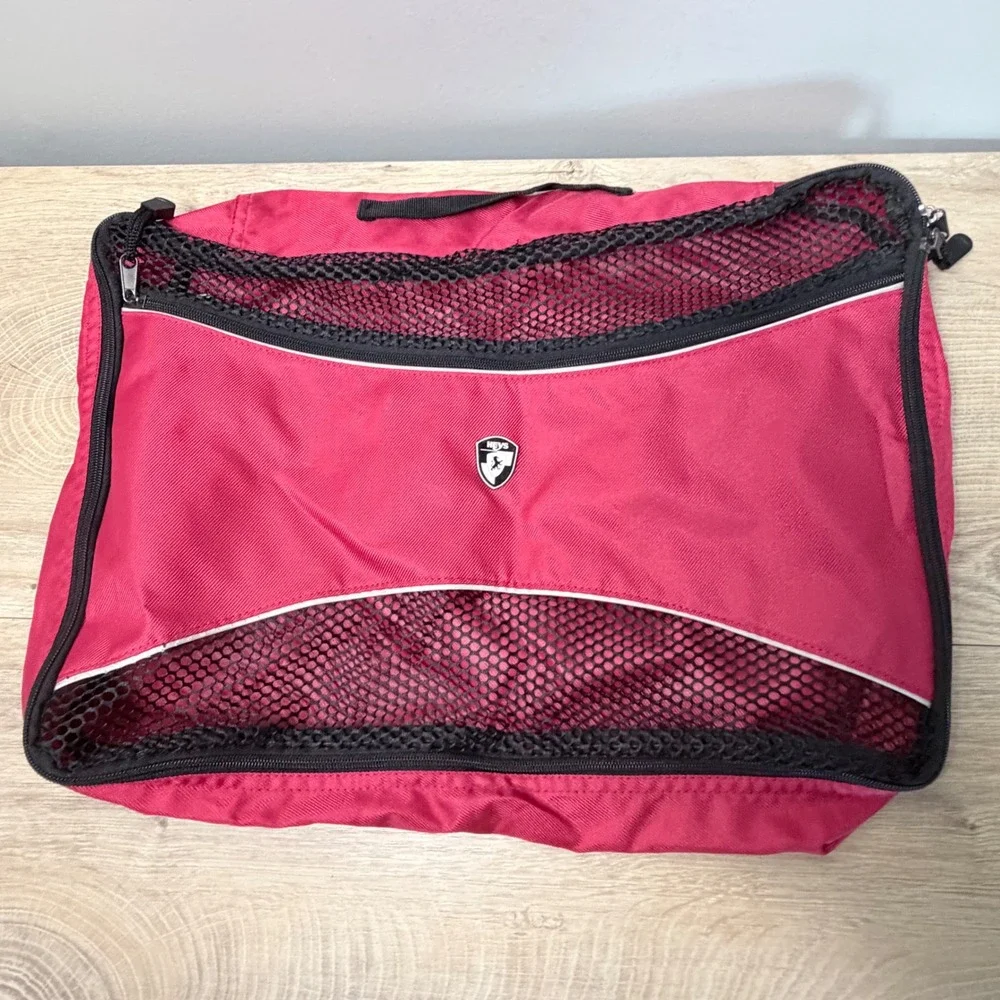 Heys Packing Cubes Set 2pc Unisex OS Red Eco-Friendly Recycled Mesh Travel Bags
